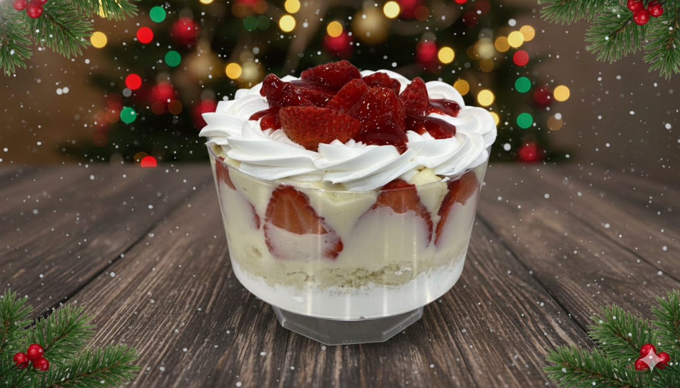 Bolo na Taça Morango